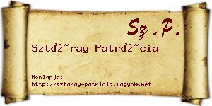 Sztáray Patrícia névjegykártya